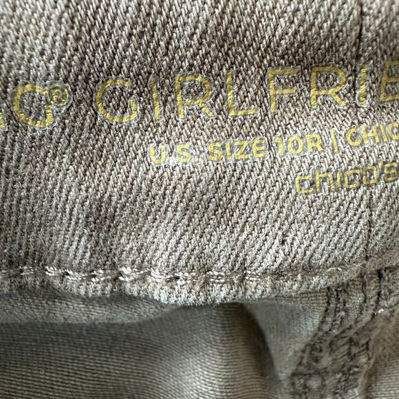 Chico’s So Slimming Girlfriend Slim Leg Ankle Brown Denim Jeans Size 10R (1.5R) - Picture 3 of 12